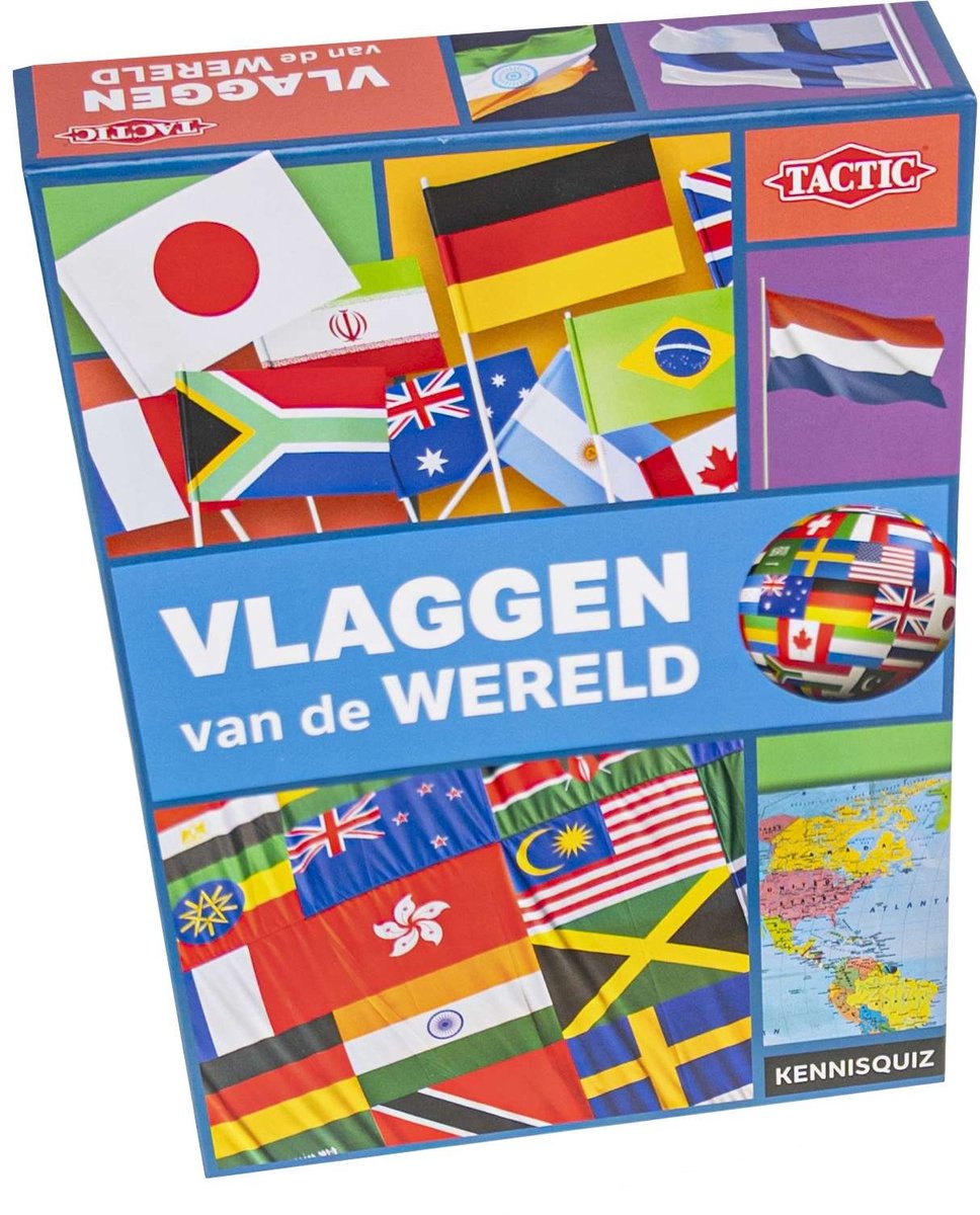Tactic Vlaggen van de Wereld – Educatief spel – Leer de verschillende wereldvlaggen – 200 Kaarten – Inclusief wereldkaart — afbeelding 14