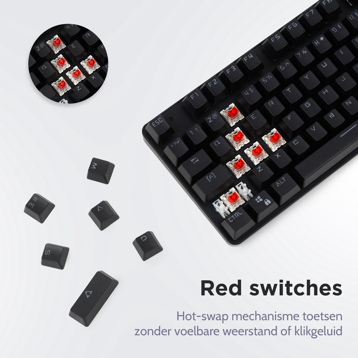 getcetera Mechanisch Gaming Toetsenbord 104 Toetsen Red Switches thumbnail 4