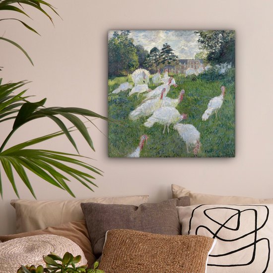 Tableau sur toile Les Dindes - Tableau de Claude Monet - 50x50 cm - Décoration murale