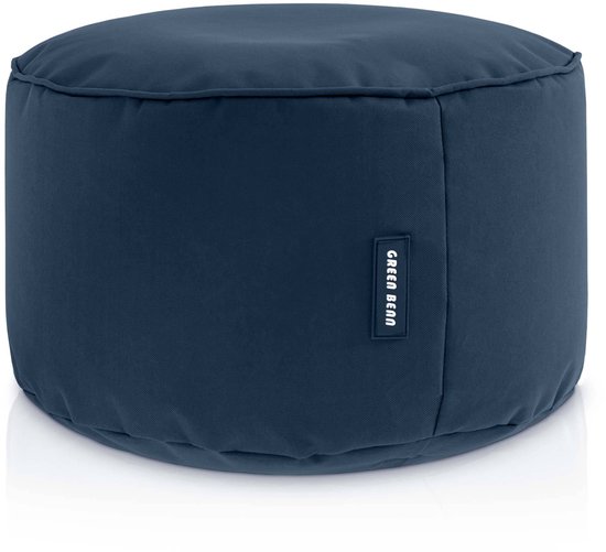 Green Bean® Zitzakkruk "Stay" 45x25cm met EPS-korrelvulling - Voetenbank Zitpoef voor Zitzakken - Voetensteun Zitkussen Kruk Donkerblauw