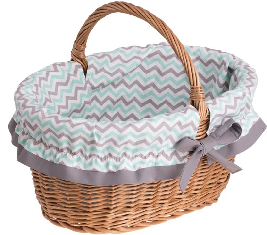 KADAX Rietenmand voor paddenstoelen, ovale mand om te winkelen, robuuste picknickmand met handgreep, flesmand, mand voor de tuin, draagmand (Mix, 44x26x41 cm