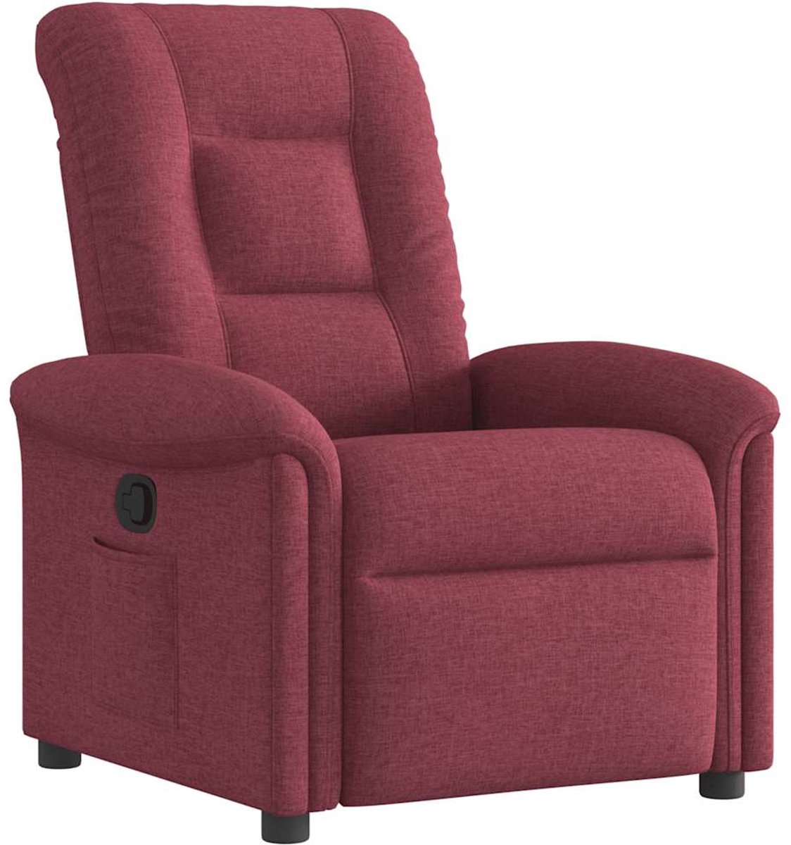 vidaXL Fauteuil - verstelbaar - stof - wijnrood