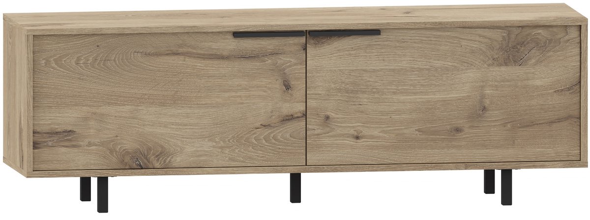 Notio Living Alberto-Tv-meubel - 2-kleppen - Eikenlook Bruin