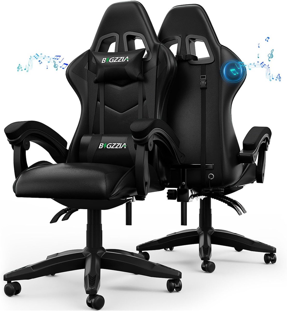 Bigzzia Gamingstoel met Bluetooth-luidspreker en Lendensteun - Bigzzia - €129,99