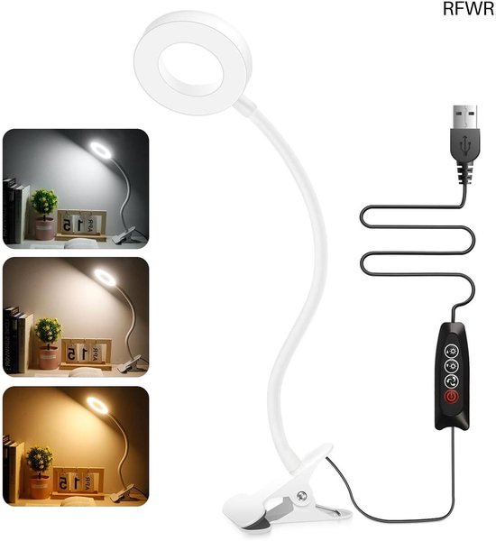 AiQInu Lumière Téléphone pour Selfie LED avec Clip,128 LED de Haute Puissance 3000-6500K,Batterie Rechargeable de 2000mAh,CRI95 ,3 Modes d'éclairage, Lampe Vidéo à Pince Portable pour Phone Caméra