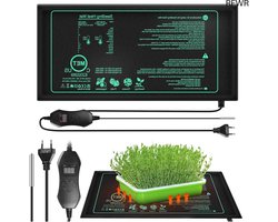 RFWR® Verwarmingsmat voor Planten met Thermostaat - Mini Indoor Broeikas 25x52,5 cm - Ideaal voor Zaailingen, Huisdieren en Reptielen
