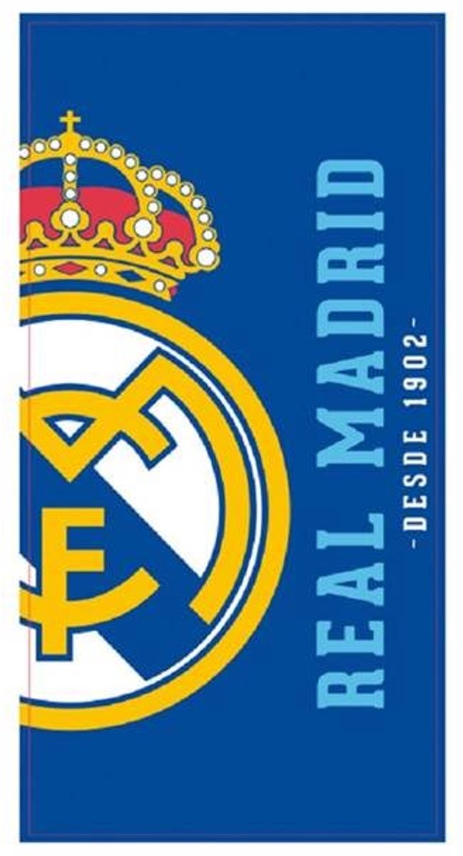 Real Madrid C.F. Strandlaken - 70x140 cm - Blauw