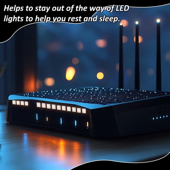 LED-lichtblokkerende stickers voor elektronica - set van 9 stuks in 3
