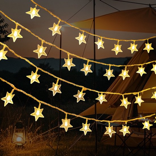 Luccika LED-lichtketting op zwarte kabel verlengketting voor