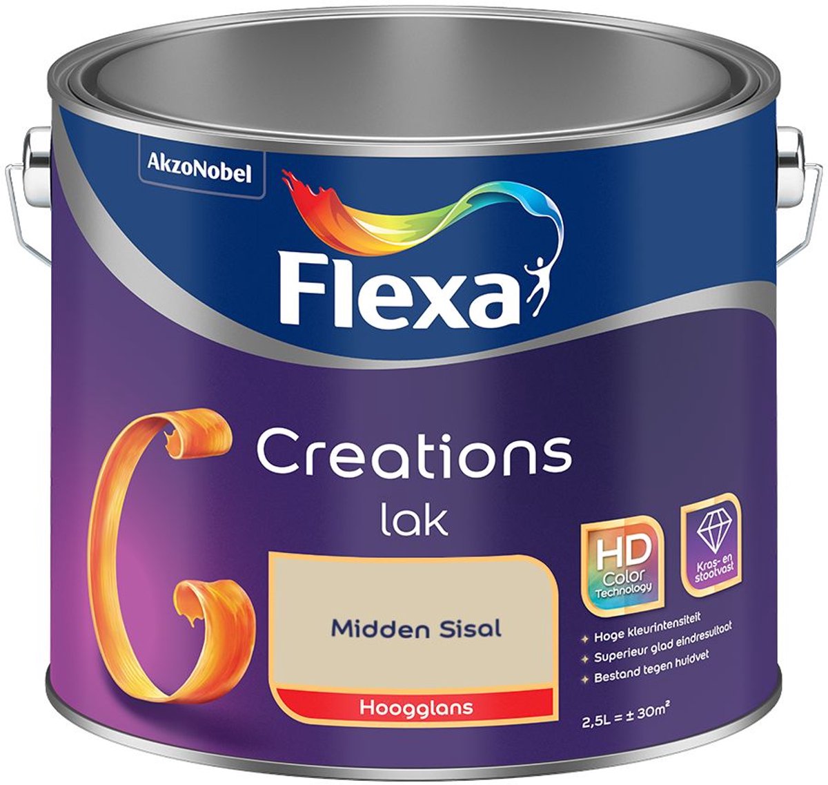 Flexa - Creations Lak Hoogglans - Midden Sisal - Mengverf - 2.5 L