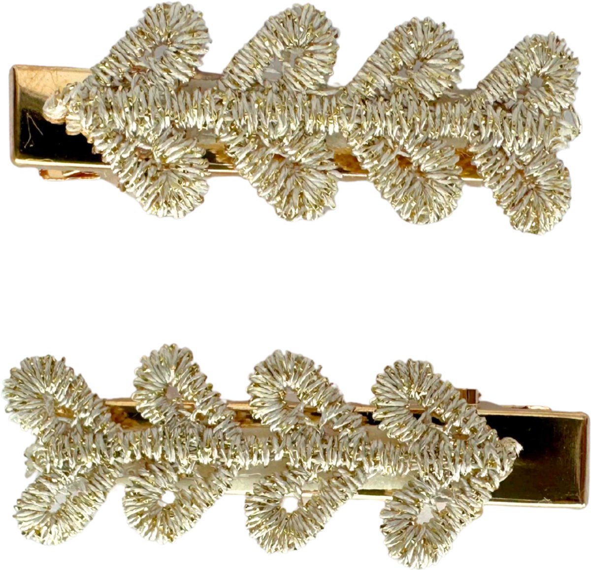 Baby Haarspeldjes met bloemen - Sparkle hearts
