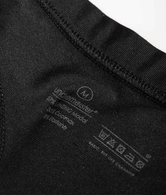 Culotte bikini Undiemeister pour femme - Zwart Volcano - Sous-vêtements Lingerie Basic - Culotte - Tissu doux et respirant - Bande élastique - Coutures plates - Sans étiquette - Culotte lisse - Tencel - Culotte bikini - Taille XL