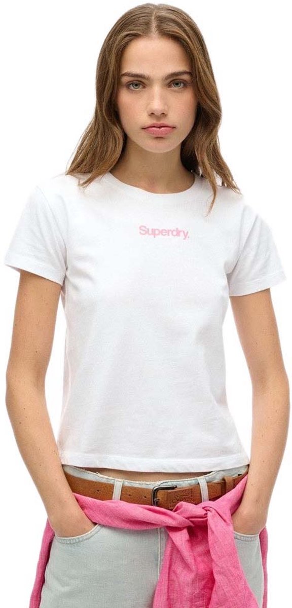 Superdry Core City T-shirt met logo en aansluitende pasvorm Dames T-shirts Wit