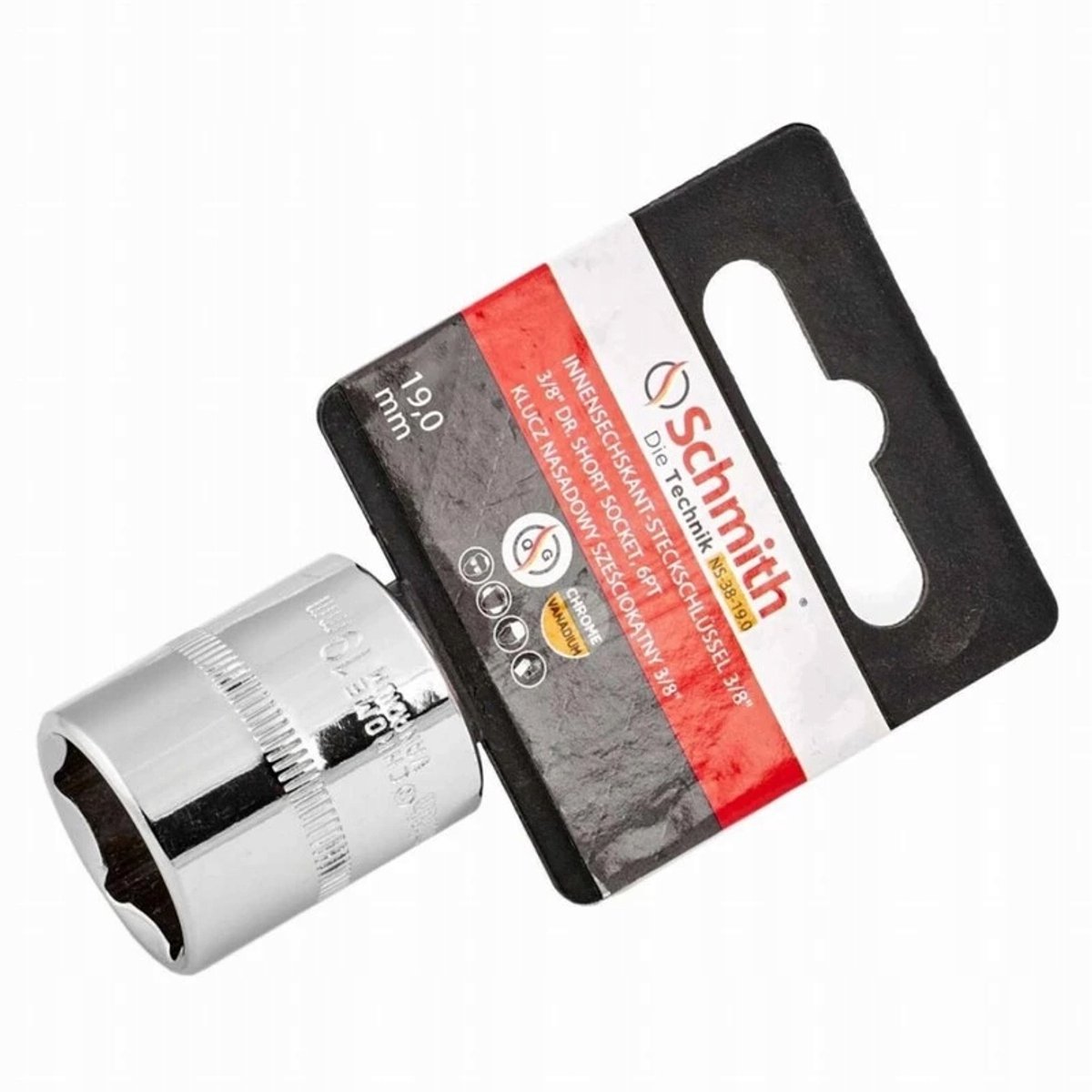 Schmith 3/8" 10 mm zeskantdop - CrV-staal