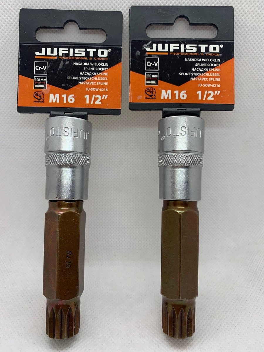 Spline Dopstuk M16 x 100mm 1/2" - Nieuw