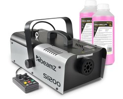 BeamZ S1200 MKII rookmachine met 2 liter rookvloeistof en afstandsbediening - 1200W