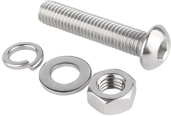 Staal schroeven M3 x 10mm Laagbolkop binnenzeskant 10 st