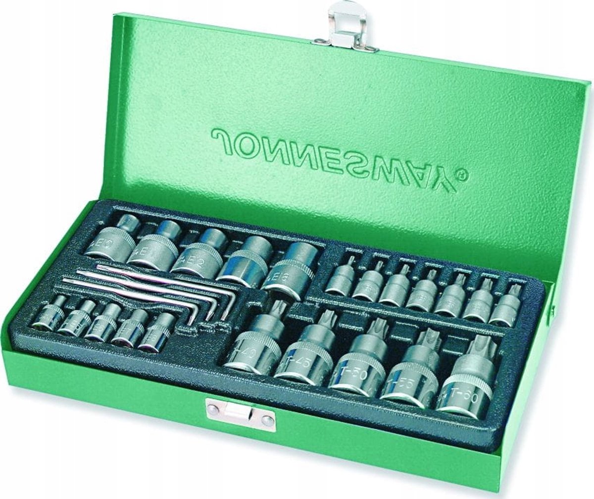 Jonnesway Torx & Dopslummende Dopbits Sleutelset (25 Stuks)