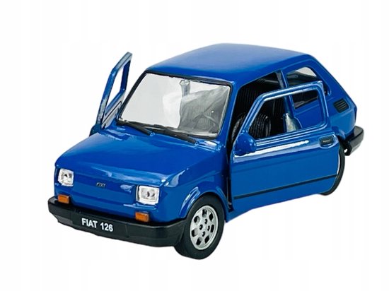 Welly Fiat 126p Maluch Blauw Metaal 1:34 Legende PRL Nieuw Model | bol