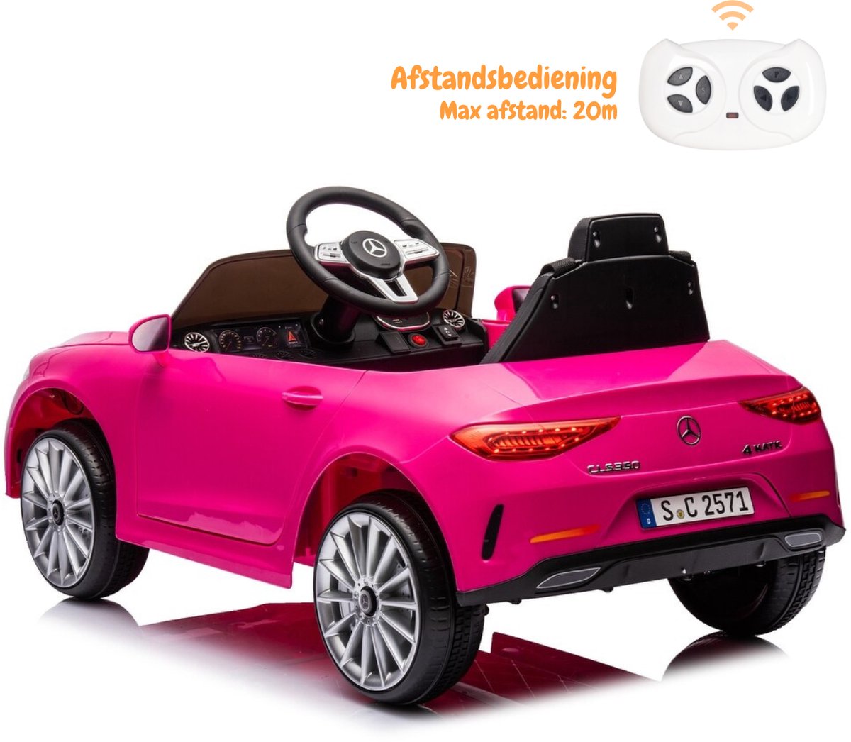 Mercedes Elektrische Kinderauto CLS350 Roze - Krachtige Accu - Accuvoertuig op Afstand Bestuurbaar - MP3/USB/SD - Met Verlichting - Veilig Voor Kinderen