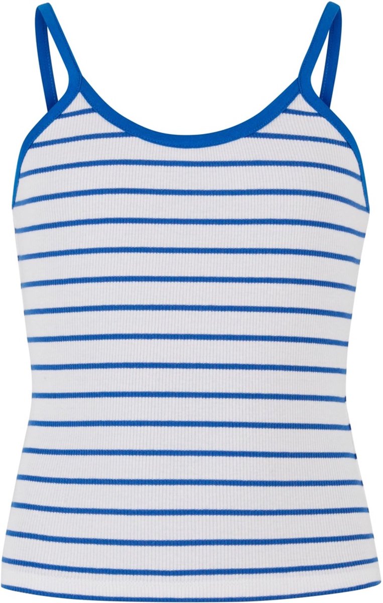 Urban Classics Striped Rib Basic Tanktop Kinderen Kids 158/164 Wit