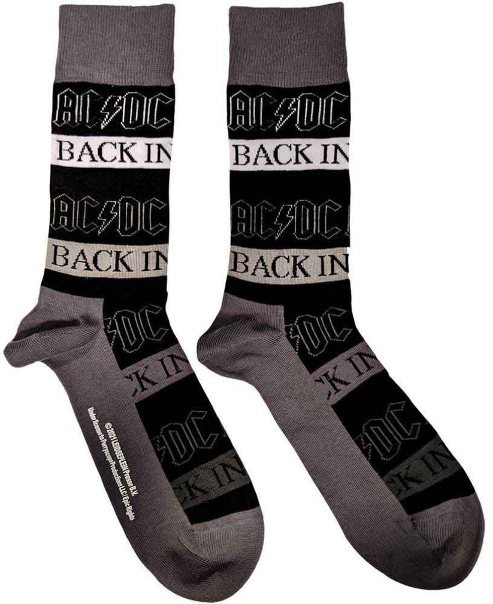 AC/DC - Back In Black Enkelsokken - Zwart