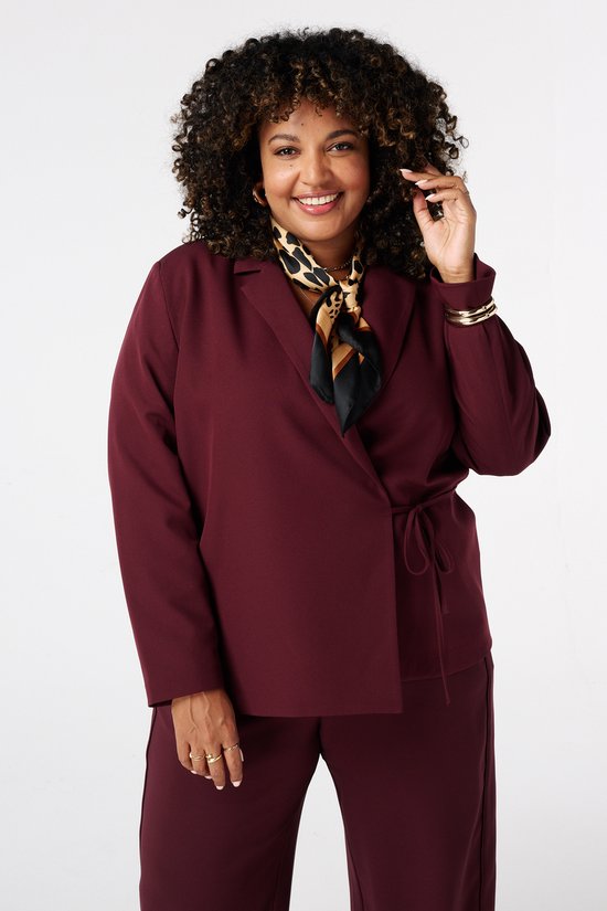 MS Mode Blazer Overslag blazer met strikceintuur