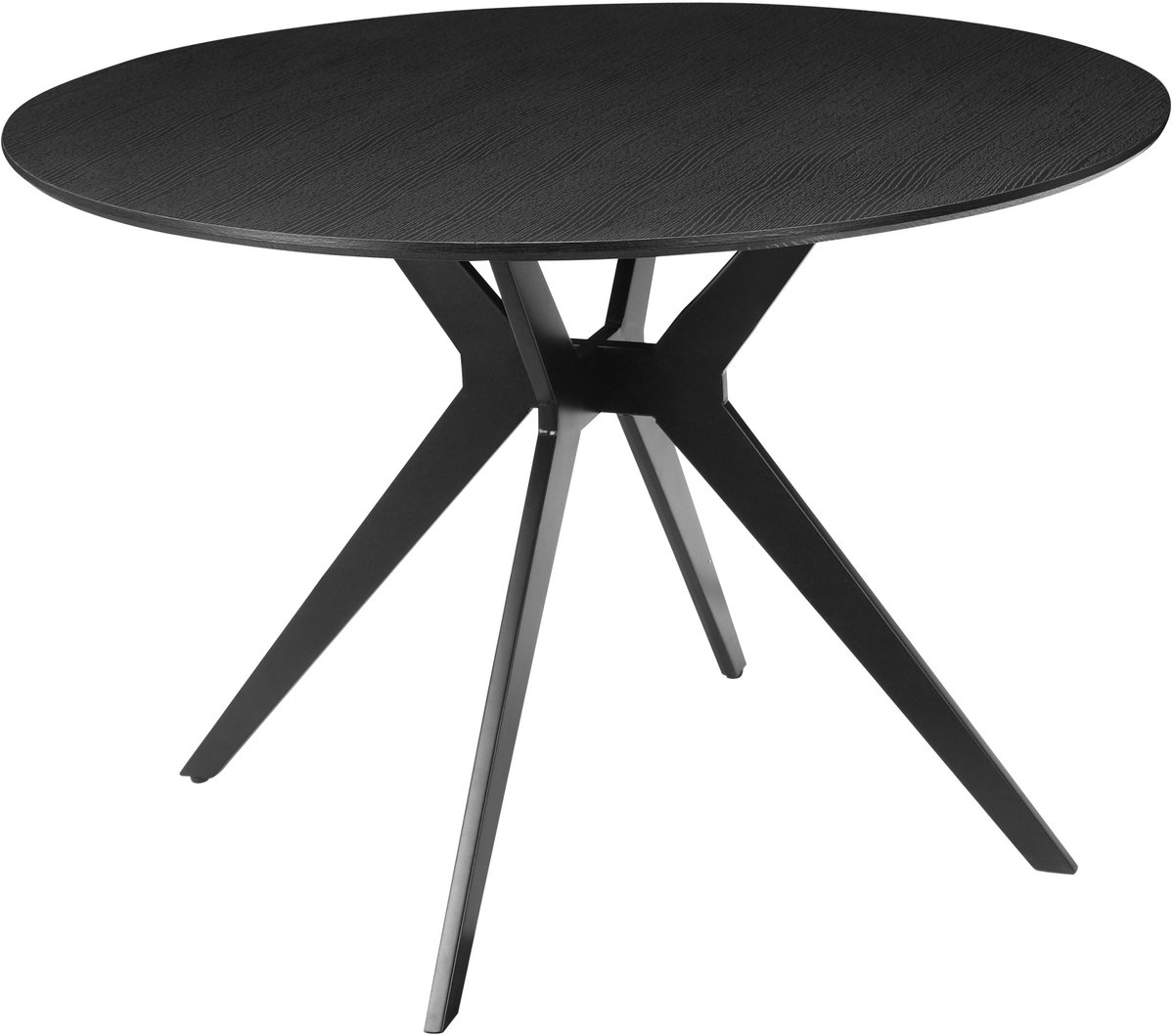 Notio Living Philip-Eettafel - 110 cm - Zwart Houtlook
