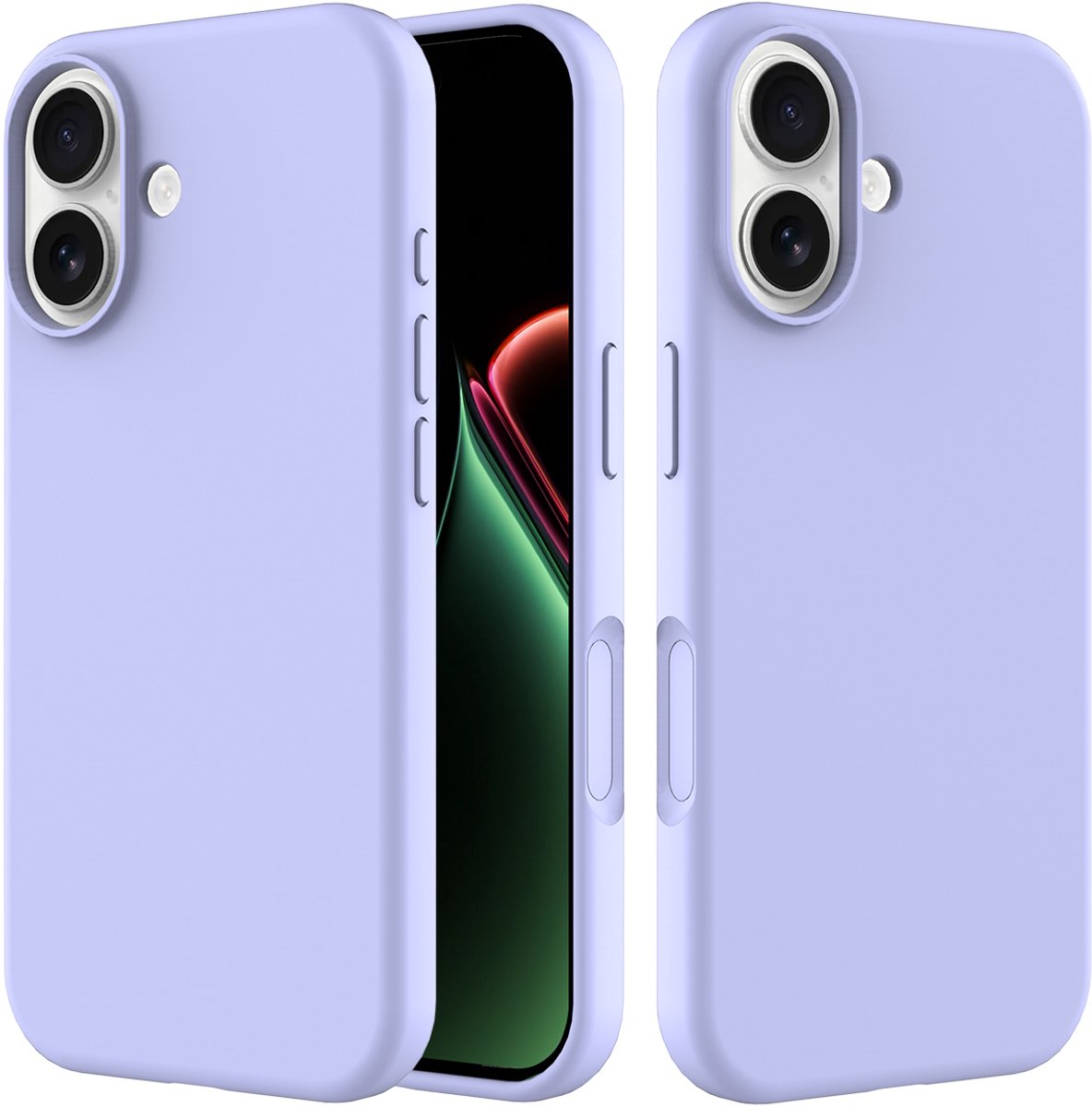 Zenzotek Hoesje Geschikt voor iPhone 17 - Telefoonhoesje - Valbestendig vloeibaar silicone - Paars