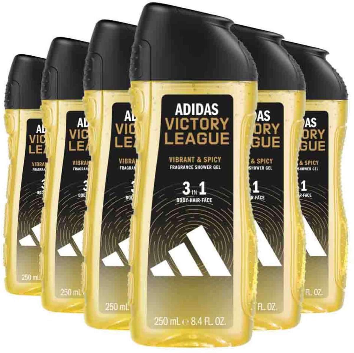 Adidas - Shower Gel Victory League - 6 x 250 ml - Voordeelverpakking