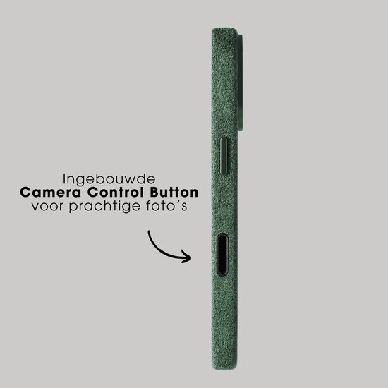 Coque de Luxe Alcanside pour Apple iPhone 17 - Protection antichoc Magsafe 360° - Coque Alcantara Premium - Protection optimale à 100 % - Vert nuit