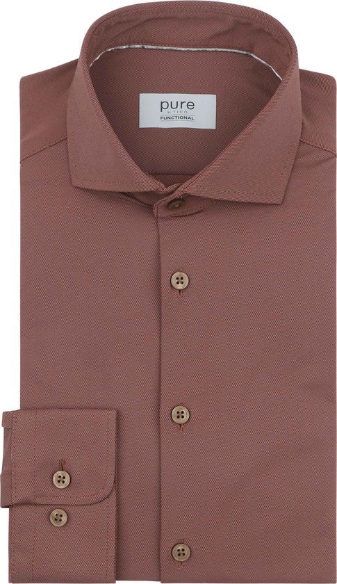 Pure The Functional Shirt Super Stretch Brique - Taille 42 - Hommes - Chemises Formelles