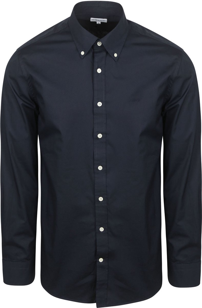 McGregor Overhemd Poplin Donkerblauw (navy) - Maat L - Heren - Overhemden Casual