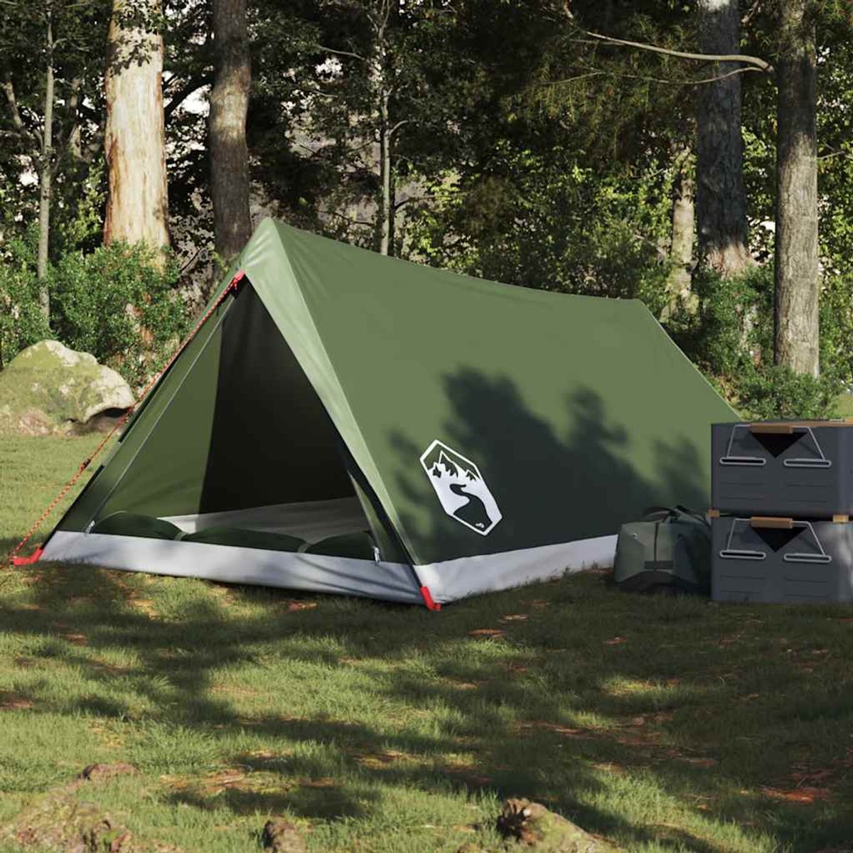 vidaXL - Tent - 2-persoons - waterdicht - olijfgroen – foto 2