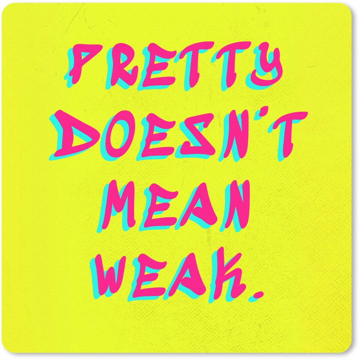 Muismat 30x30 cm - Mousepad Quote - Minimalistisch - Kleurrijk - Muismatten
