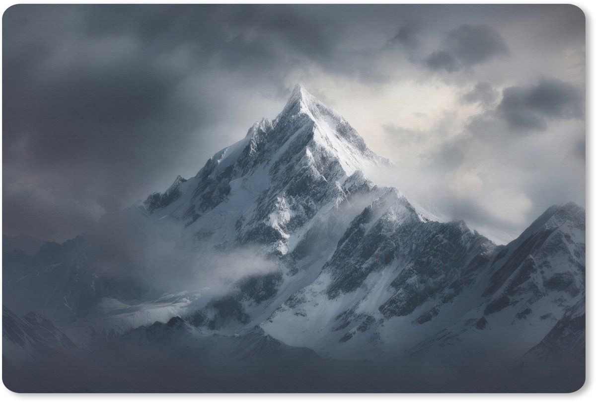 Muismat 27x18 cm - Mousepad Sneeuw - Berg - Wolken - Muismatten