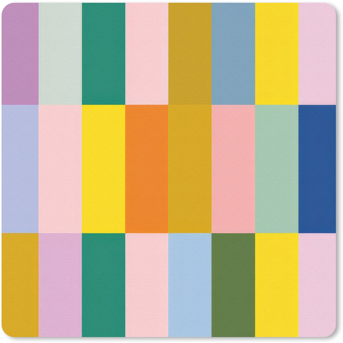 Muismat 30x30 cm - Mousepad Stroken - Blauw - Patroon - Abstract - Muismatten