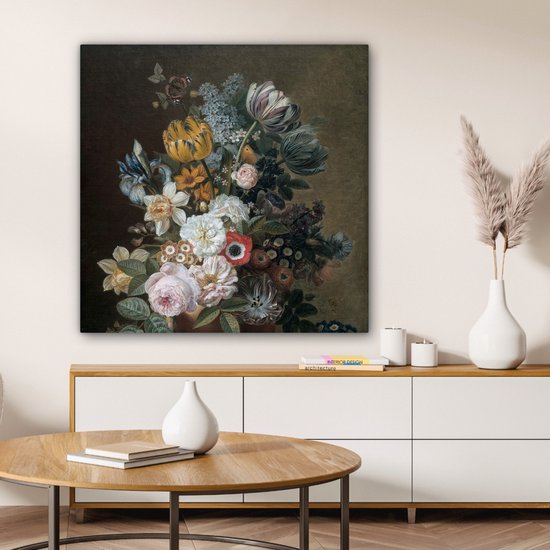 Peintures sur toile - Nature morte aux fleurs - Peinture d'Eelke Jelles Eelkema - 90x90 cm - Décoration murale