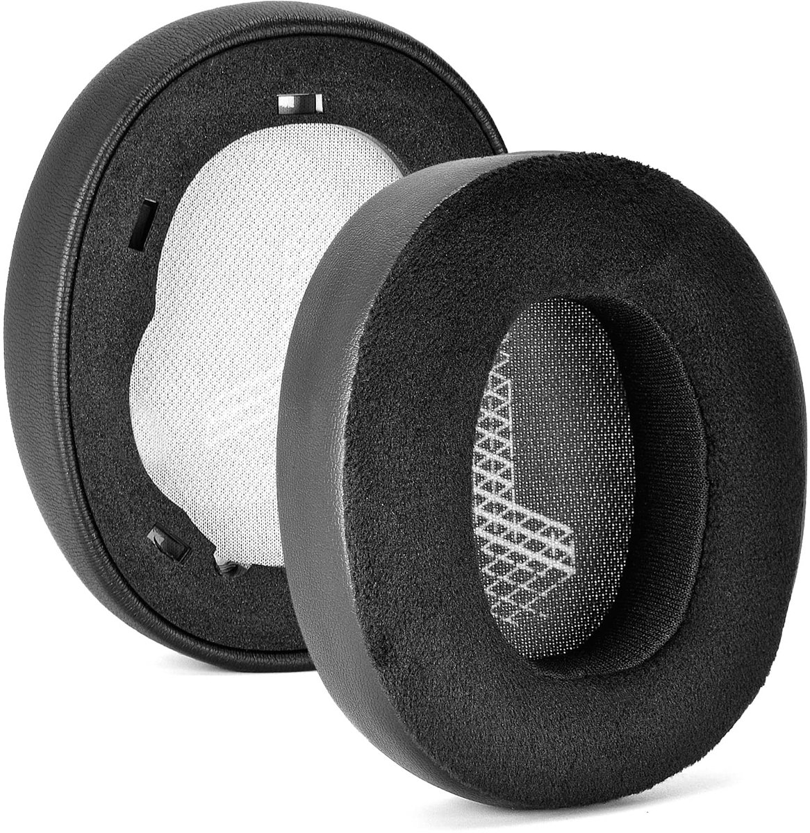 Vervangende oorkussentjes, oorkussens voor JBL E65 E65BTNC / Duet NC / LIVE650 BTNC LIVE660 BTNC headset (zwart/comfortabel fluweel)