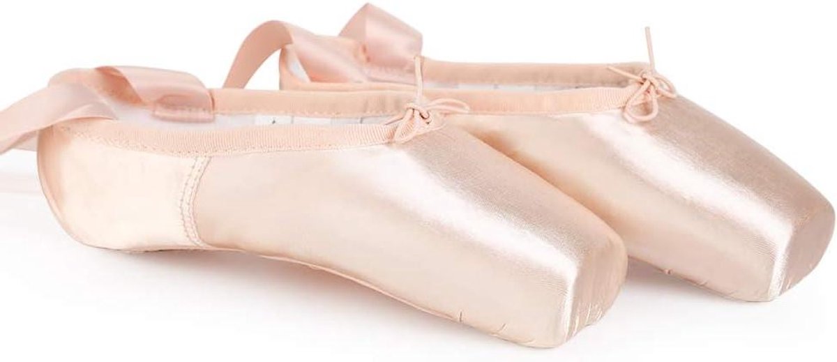 Allecto plus Roze Professionele Pointe Dansschoenen voor Dames Meisjes Met Veterbeschermer