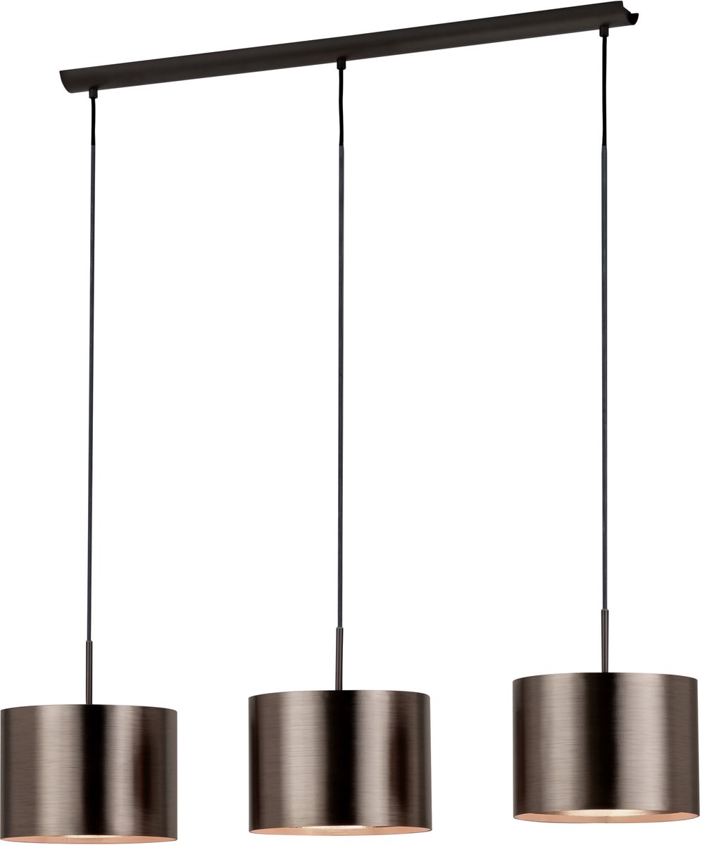 EGLO Saganto 1 - hanglamp - 3-lichts - E27 - bruin/koperkleurig