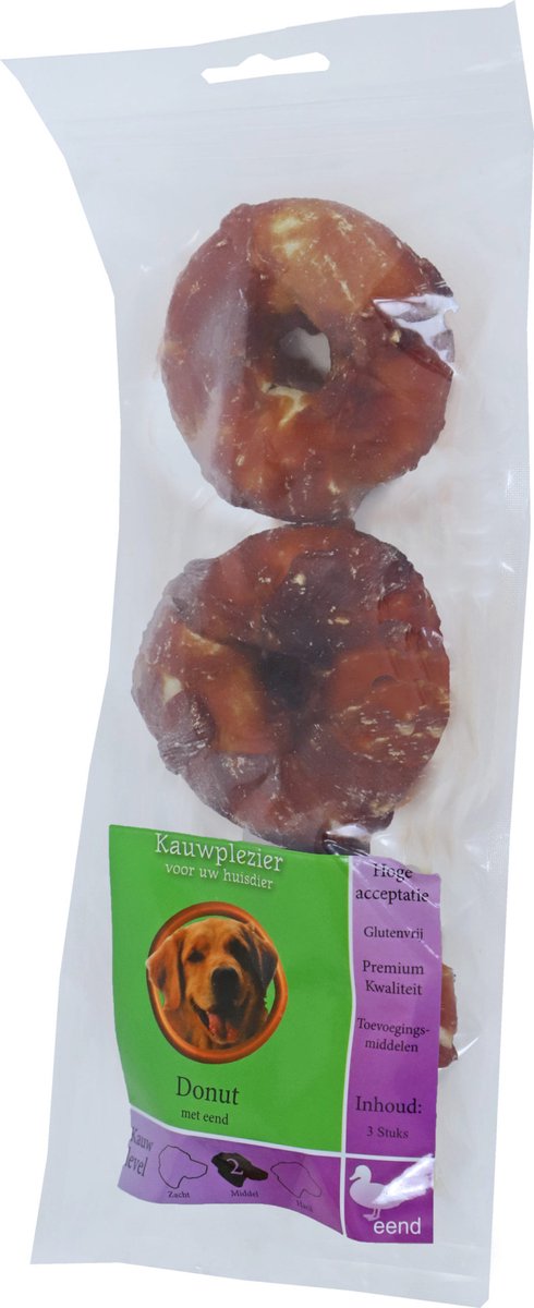 Donut Met Eend 7 Cm Zak A 3 Stuks