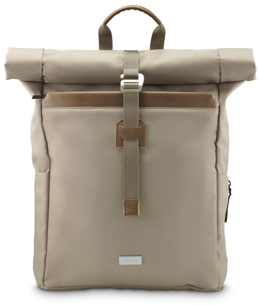 Hama Silvan laptoprugzak - 16,2inch - Roltop - Beige groen