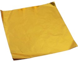 100pcs Gold Leaf Sheets - Aluminium Foil Paper - Chocolade Wikkelpapier Voor Thuis en Winkel - Gouden Decoratie