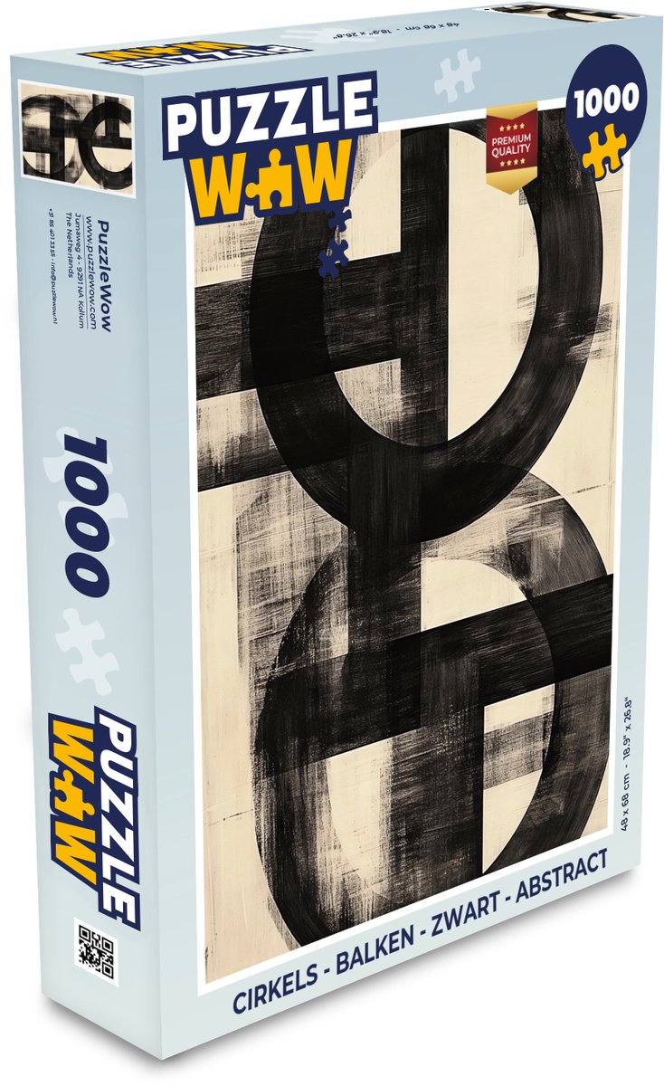 Cirkels - Balken - Zwart - Abstract