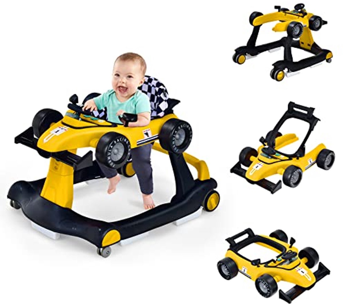 Image of 4-in-1 Loopwagen voor Baby's met Muziek en Licht - Inklapbaar en Verstelbaar