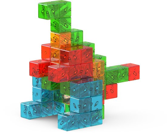Geomag Magicube - Kleurrijk - Educatief kinderspeelgoed - Magnetische bouwblokken - Gerecycled kunstof - Milieubewust - 64-delige set
