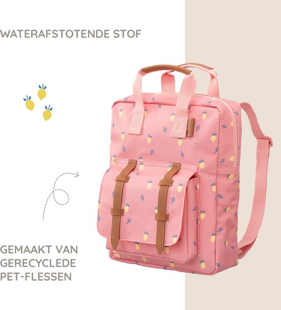 Fresk Kleine Rugzak voor kinderen 2-4 jaar - 4,7 L - Schooltas Kind Meisjes - Verstelbare Schouderbanden - Waterafstotende Rugtas - Roze - Summer Fruit