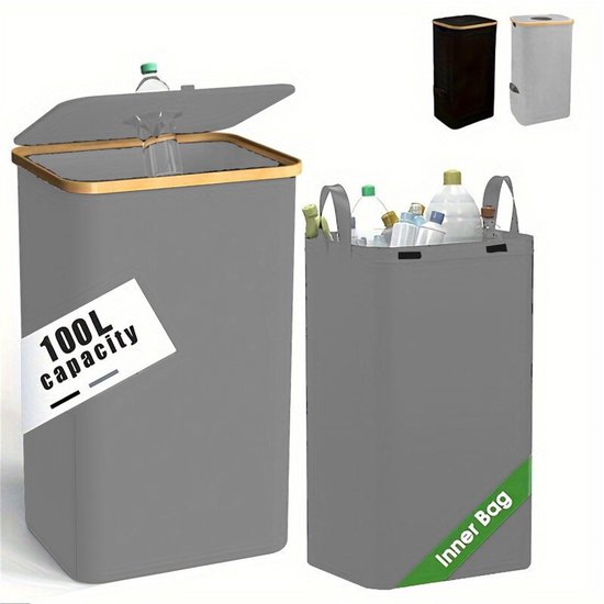 10L Decorative Waste Can Wood Small Waste Basket Trash Can Bin Bamboo Trash Can Bucket for Bathroom Kitchen Offices 28 * 23cm,A