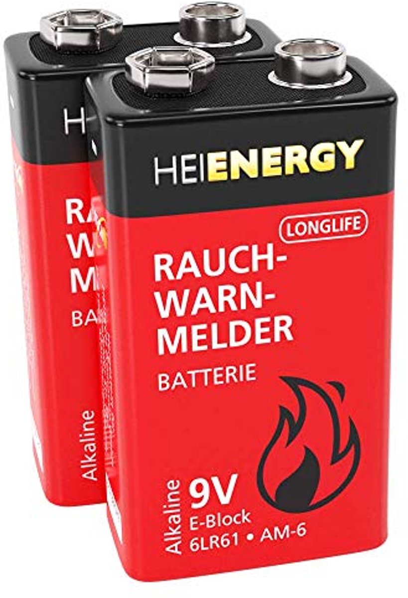 9V Alkaline Batterij voor Rookmelders - Duurzaam en Lekvrij